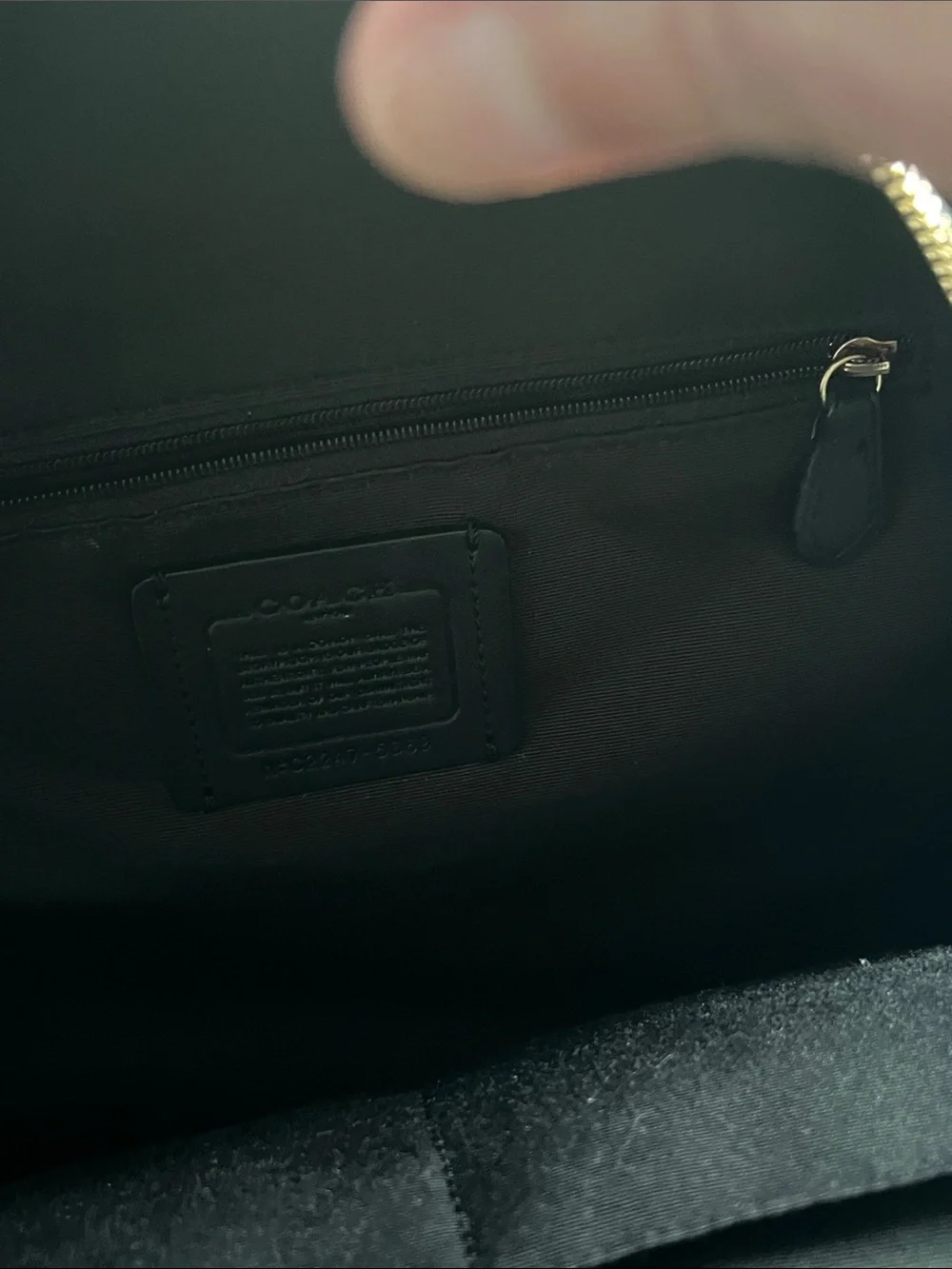 Coach Black Pebbled Leather Backpack with Gold Hardware